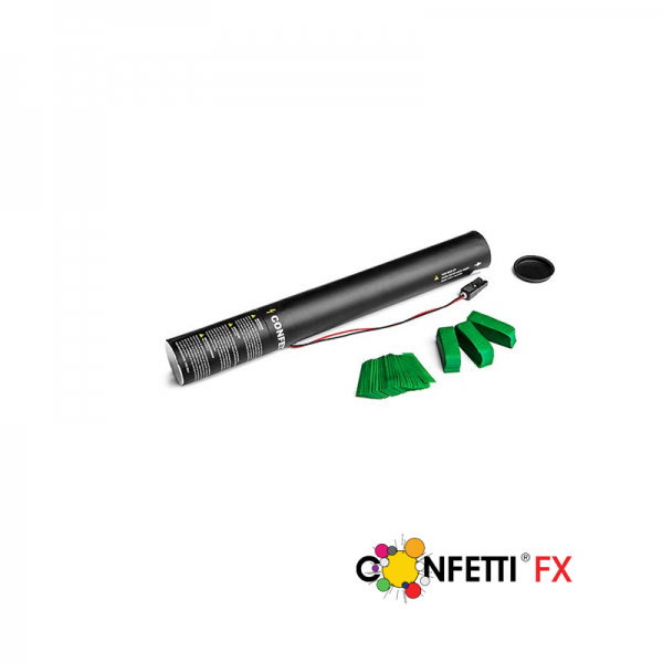 Konfettikanone elektrisch dunkelgruen - 50cm