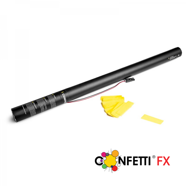 Elektrische Konfettikanone gelb Fluo 80cm