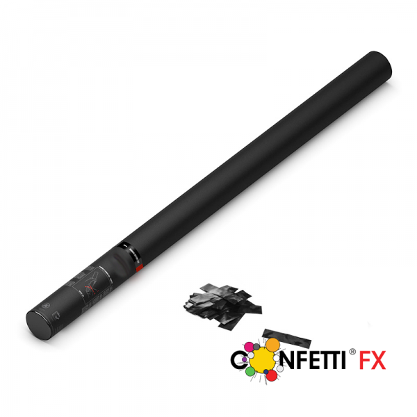 Konfetti Kanone schwarz metallic, 80cm