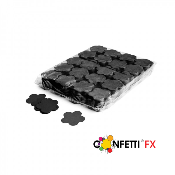 FX Slowfall Konfetti Blumen schwarz - 1 kg