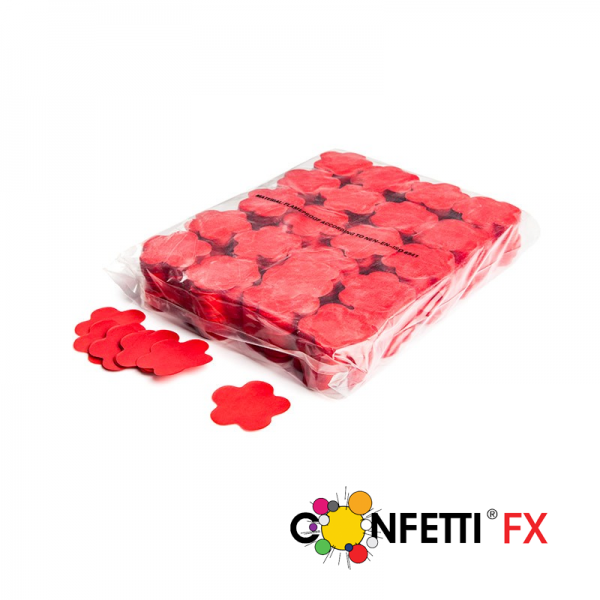 Slow Fall Konfetti, Blumen, rot, 1 kg