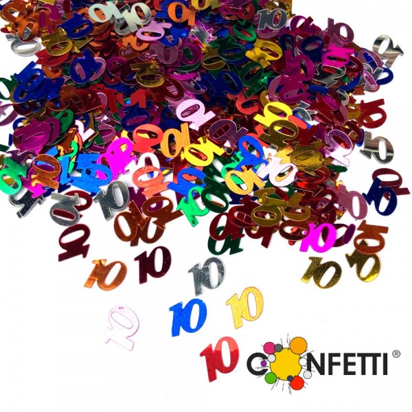 Konfetti Zahl 10