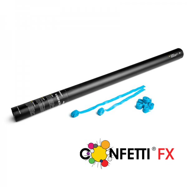 Profi Luftschlangen Shooter hellblau, 80cm