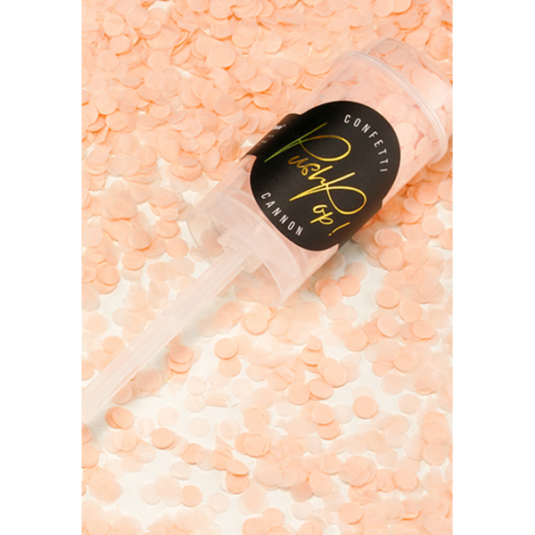 konfetti popper rosa pfirsich