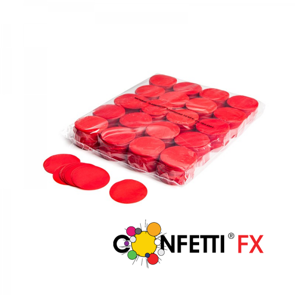FX Slowfall Konfetti rund rot - 1 kg