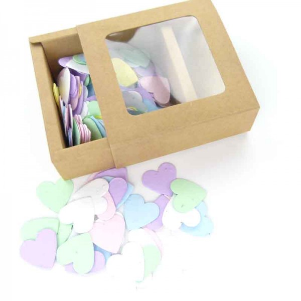 blühendes konfetti herzen bunt geschenk verpackung