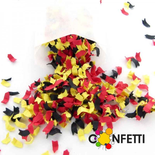 Konfetti Pergamin Tütchen schwarz rot gold