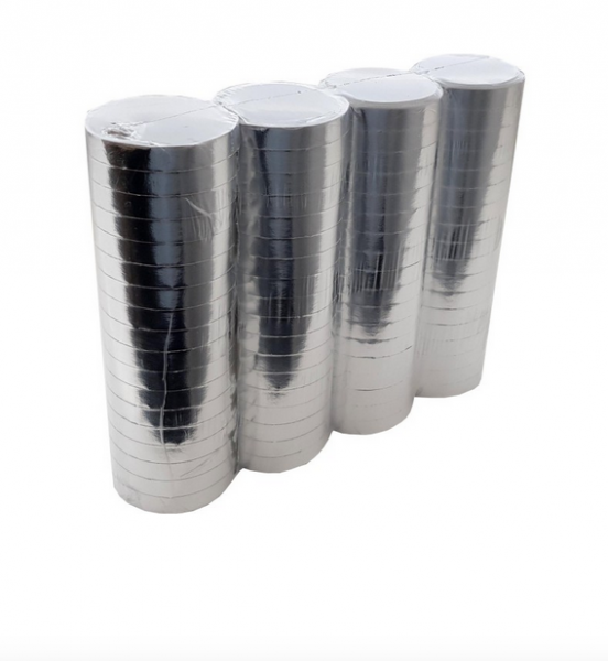 Luftschlangen metallic silber