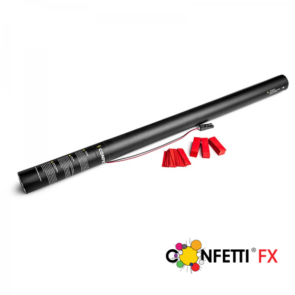 Elektrische Konfettikanone 80 cm Papier rot