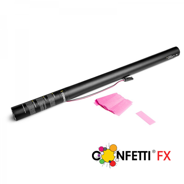 Elektrische Konfettikanone pink Fluo, 80cm