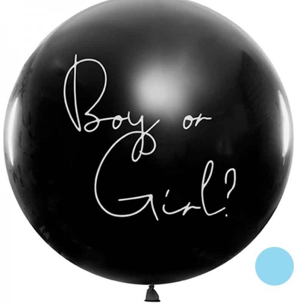 konfetti riesenballon boy or girl junge hellblau