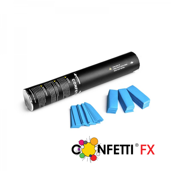 Konfetti Kanone hellblau, 28cm
