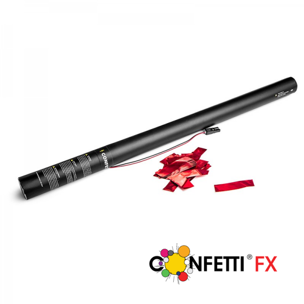 Konfettikanone elektrisch 80 cm rot metallic