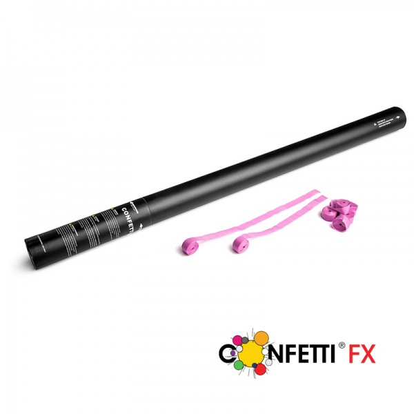 Profi Luftschlangen Kanone pink, 80cm