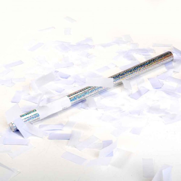 konfetti sticks weiß