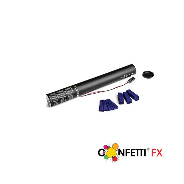 Konfettikanone elektrisch dunkelblau - 50cm