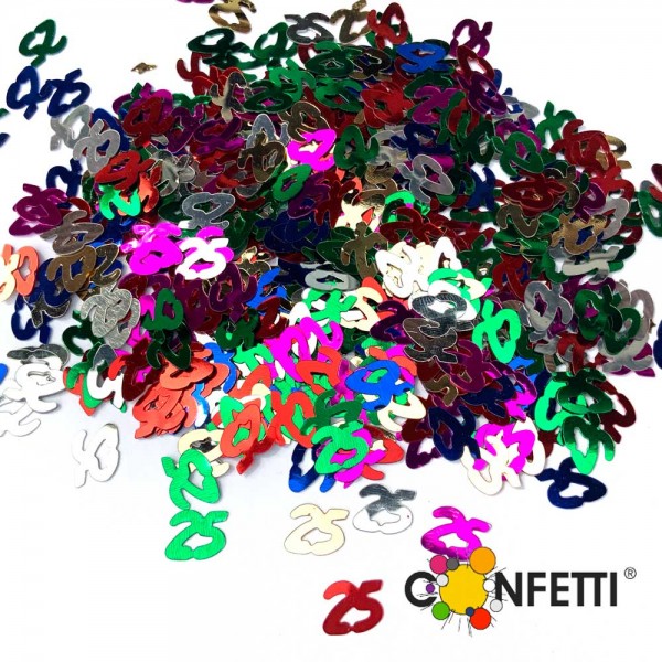 Konfetti Zahl 25