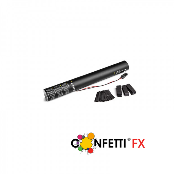 Konfettikanone elektrisch schwarz - 50cm