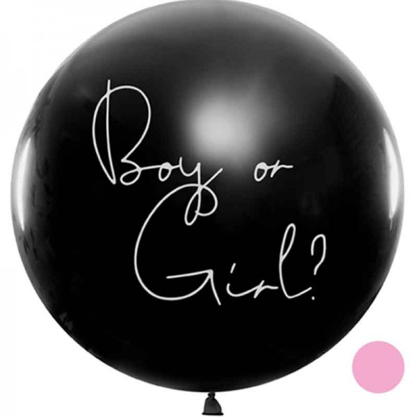 riesenballon boy or girl pink rosa mädchen