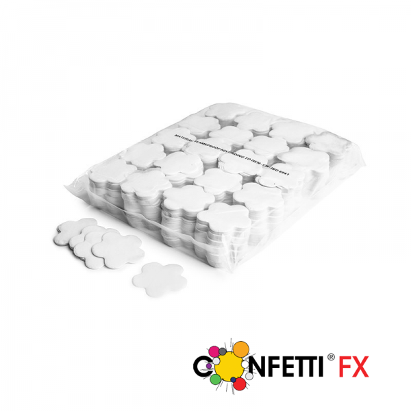 Slow Fall Konfetti, Blumen, weiß, 1 kg